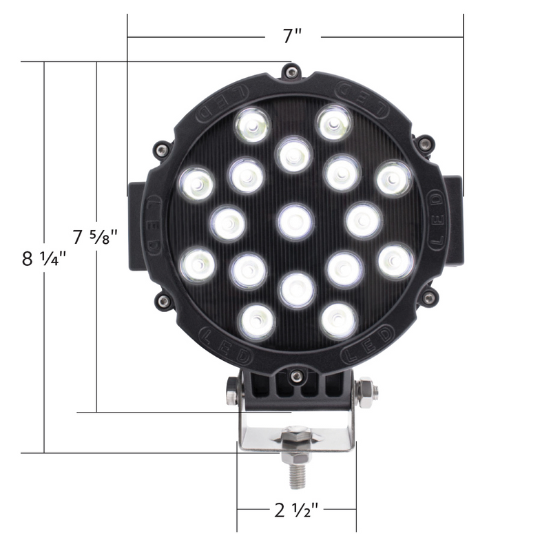 UP-36516 17 High Power LED 7" Spot/Off Road Light