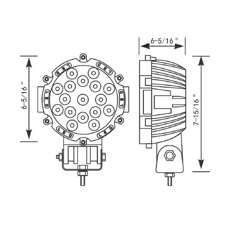 UP-36516 17 High Power LED 7" Spot/Off Road Light