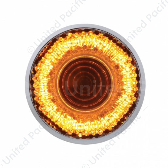 36526 9 LED 2" Round Mirage Light (Clearance/Marker) - Amber LED/Clear Lens