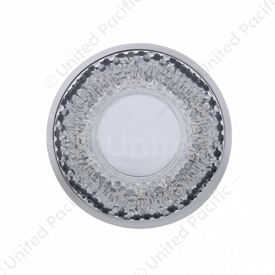 36527 9 LED 2" Round Mirage Light (Clearance/Marker) - Red LED/Clear Lens