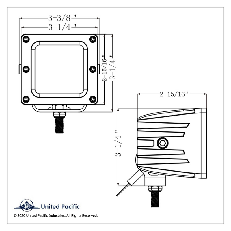 4 High Power LED Work Light - Flood Light