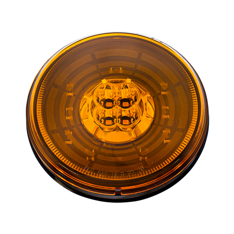 UP-36565 13 LED 4" Round Abyss Light (Turn Signal) - Amber LED/Amber Lens