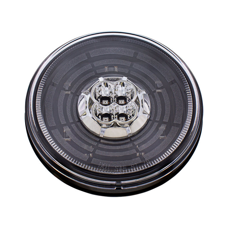 UP-36566 13 LED 4" Round Abyss Light (Stop, Turn & Tail) - Red LED/Clear Lens