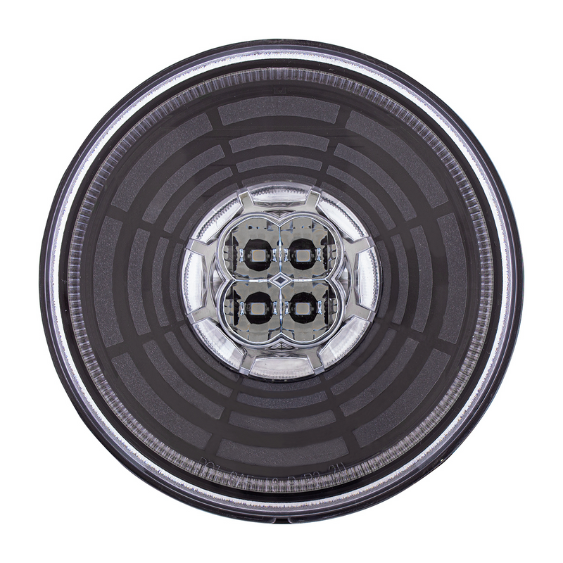 UP-36567 13 LED 4" Round Abyss Light (Turn Signal) - Amber LED/Clear Lens