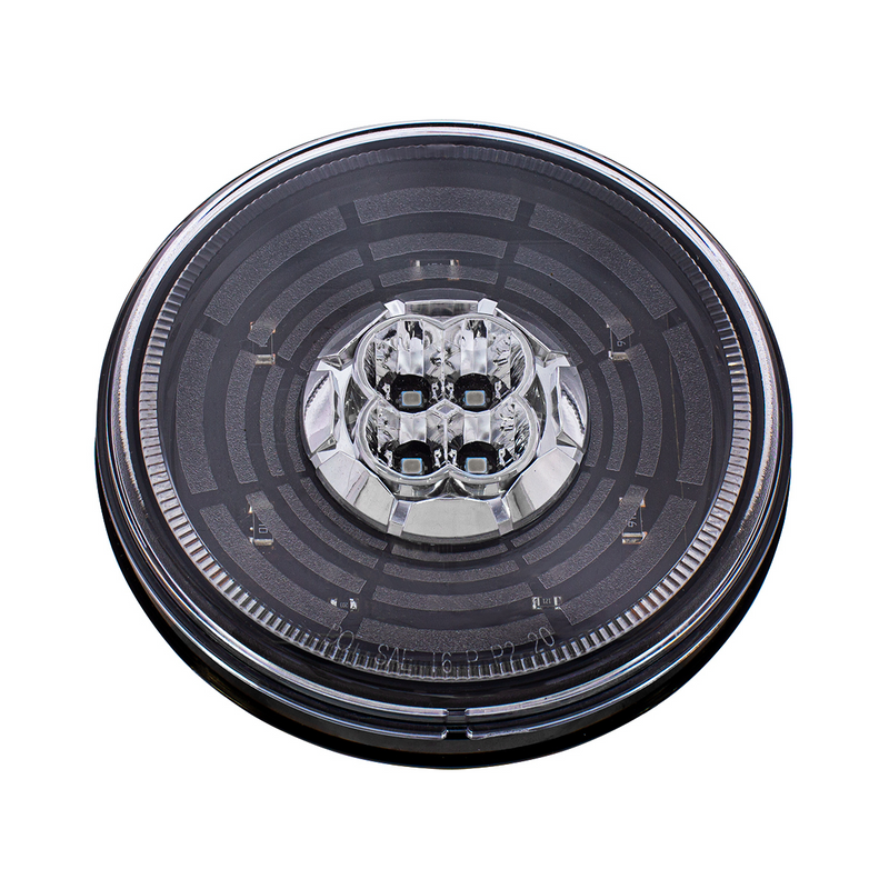 UP-36567 13 LED 4" Round Abyss Light (Turn Signal) - Amber LED/Clear Lens