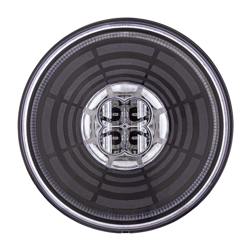 UP-36568 13 LED 4" Round Abyss Light (Back-Up) - White LED/Clear Lens