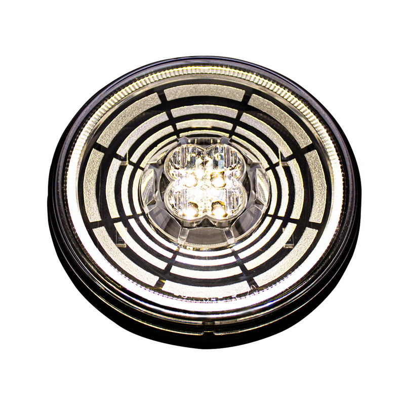 UP-36568 13 LED 4" Round Abyss Light (Back-Up) - White LED/Clear Lens