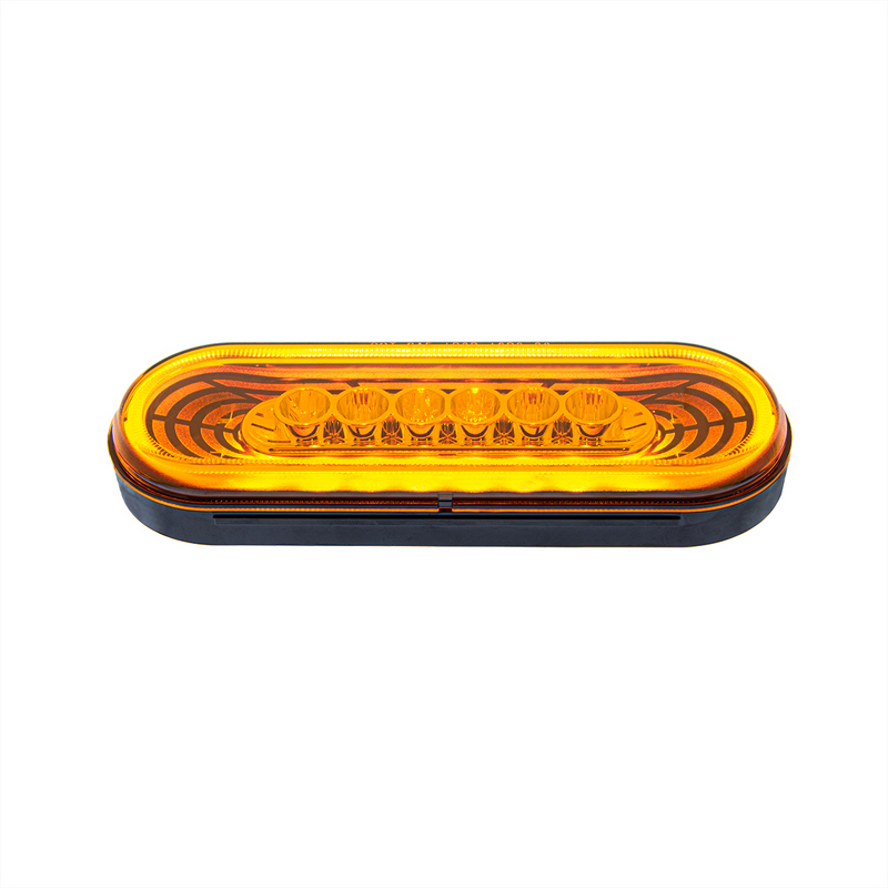 22 LED 6" Oval Abyss Light (Turn Signal) - Amber LED/Amber Lens