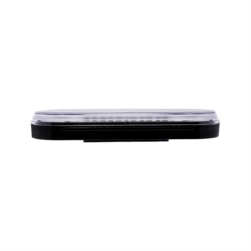 22 LED 6" Oval Abyss Light (Stop, Turn & Tail) - Red LED/Clear Lens