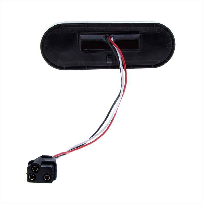 22 LED 6" Oval Abyss Light (Stop, Turn & Tail) - Red LED/Clear Lens