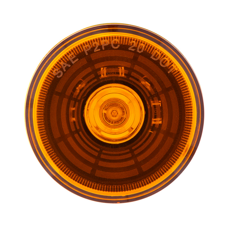 Luz de abismo redonda de 4 LED de 2-1/2" (espacio libre/marcador) - LED ámbar/lente ámbar