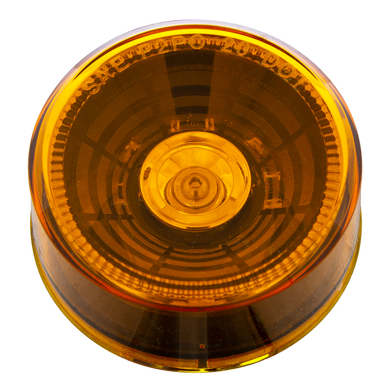 Luz de abismo redonda de 4 LED de 2-1/2" (espacio libre/marcador) - LED ámbar/lente ámbar
