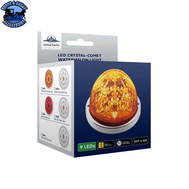 Crystal-Comet 9 LED Dual Function Watermelon Light With Stainless Steel Bezel (Choose Color)