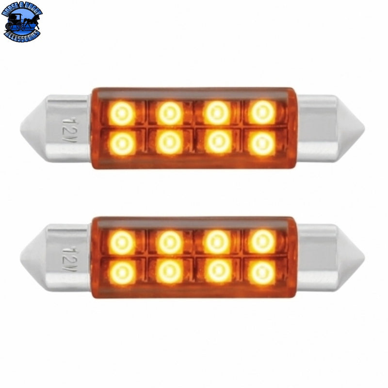 UP-36595 8 SMD High Power Micro LED 211-2 Light Bulb - Amber (2-Pack)