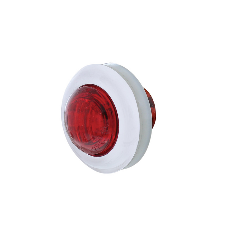 3 LED Dual Function Mini Auxiliary/Utility Light With Bezel & Washer - Red LED/Red Lens