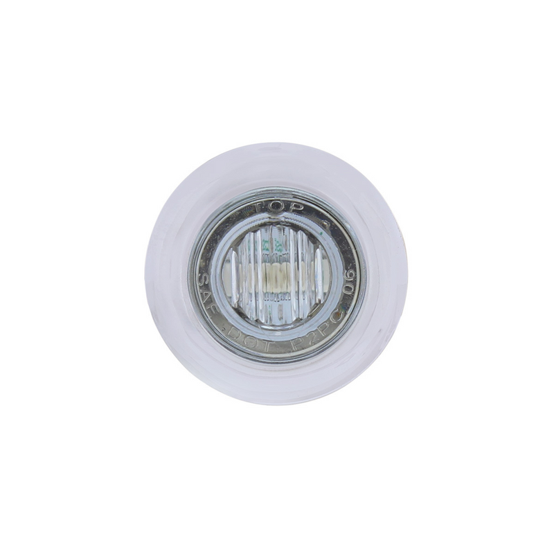 3 LED Dual Function Mini Auxiliary/Utility Light With Bezel & Washer - Amber LED/Clear Lens