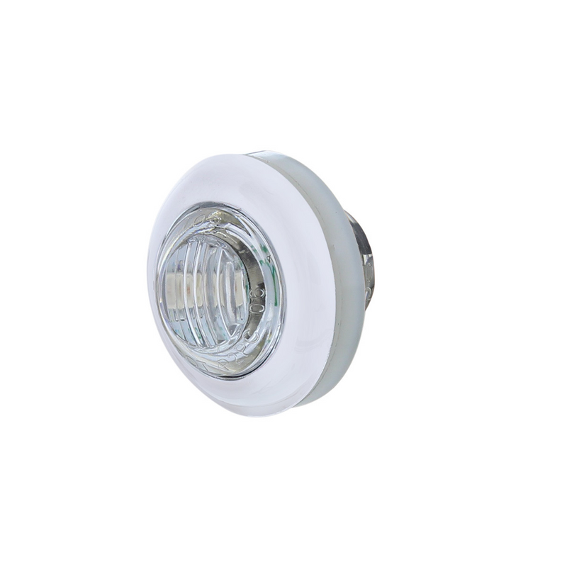 3 LED Dual Function Mini Auxiliary/Utility Light With Bezel & Washer - Amber LED/Clear Lens
