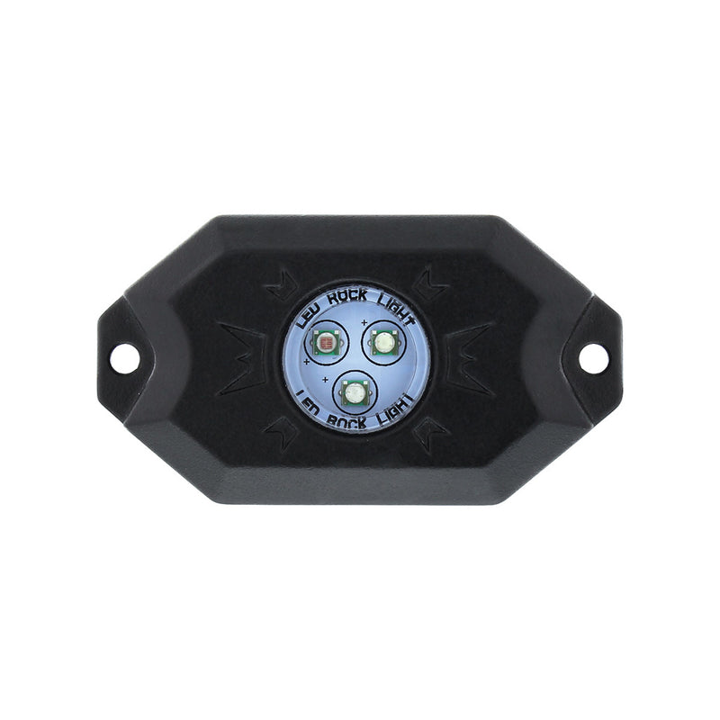 Bluetooth RGB Multi-Color 500 Lumen LED Rock Light 4-Piece Kit #36604 underglow Dark Slate Gray