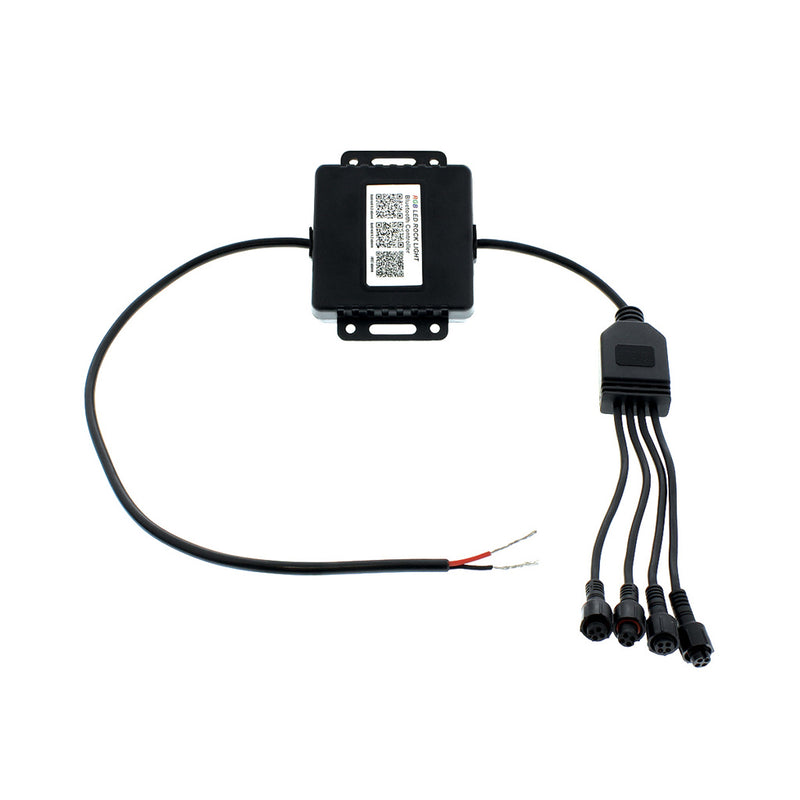 Bluetooth RGB Multi-Color 500 Lumen LED Rock Light 4-Piece Kit #36604 underglow Dark Slate Gray