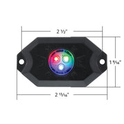 Bluetooth RGB Multi-Color 500 Lumen LED Rock Light 4-Piece Kit #36604 underglow Dark Slate Gray