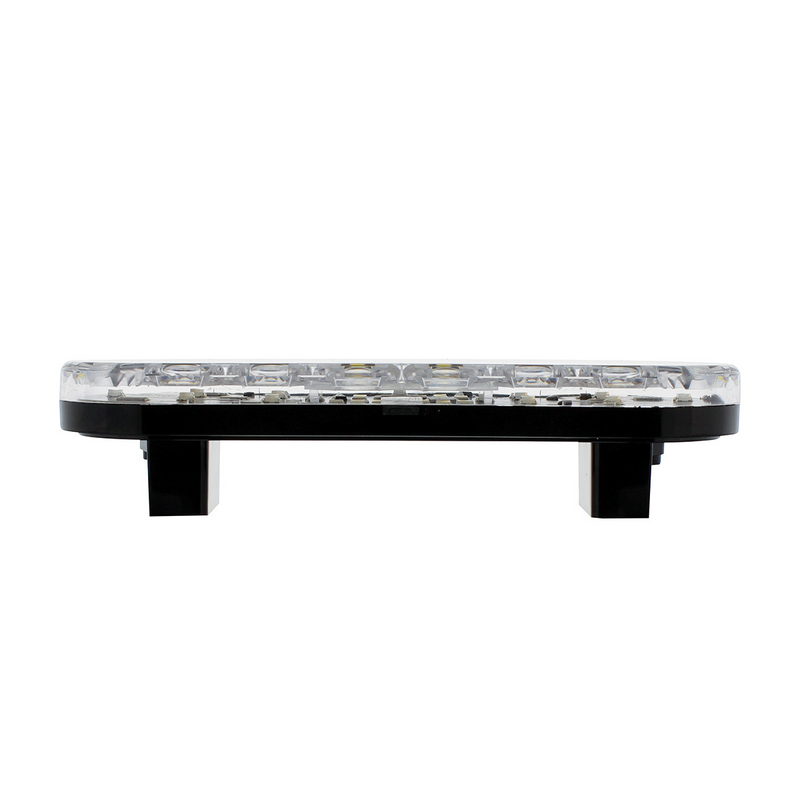 6" Oval Combo Light With 14 LED Stop, Turn & Tail & 16 LED Back-Up - Red LED/Clear Lens
