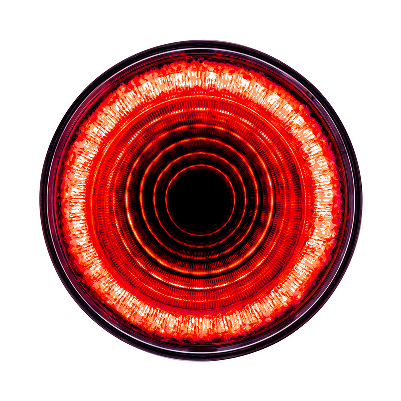 24 LED 4" Round Mirage Light (Stop, Turn & Tail) - Red LED/Red Lens (Bulk)