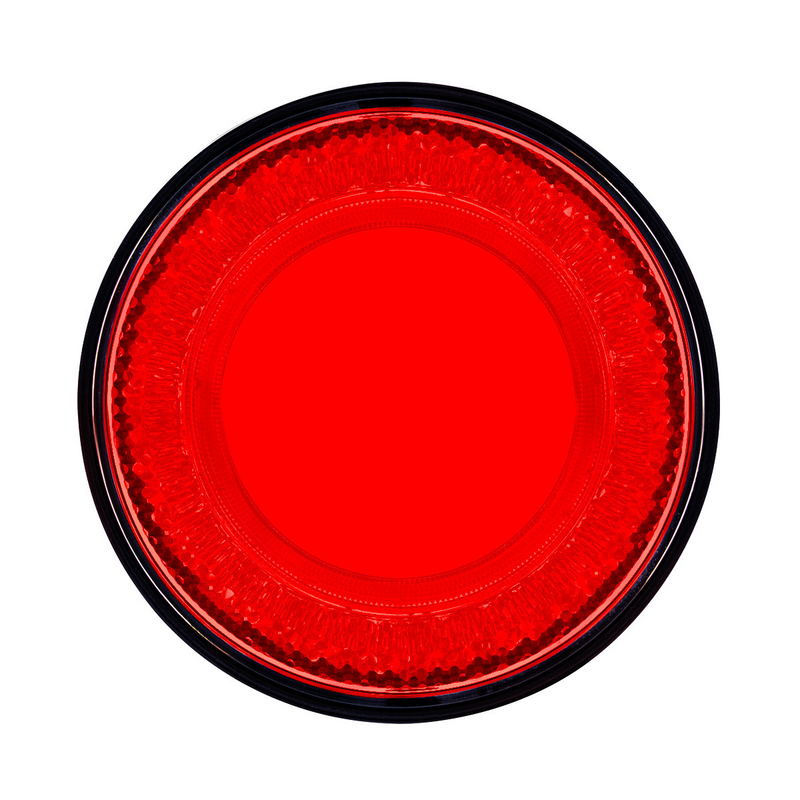 24 LED 4" Round Mirage Light (Stop, Turn & Tail) - Red LED/Red Lens (Bulk)
