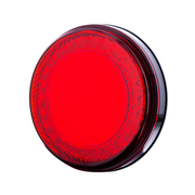24 LED 4" Round Mirage Light (Stop, Turn & Tail) - Red LED/Red Lens (Bulk)