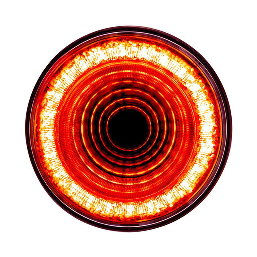 Firebrick 24 LED 4" Round Mirage Light (Stop, Turn & Tail) - Red LED/Clear Lens #36654