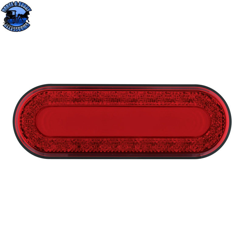UP-36656 24 LED 6" Oval Mirage Light (Stop, Turn & Tail) - Red LED/Red Lens
