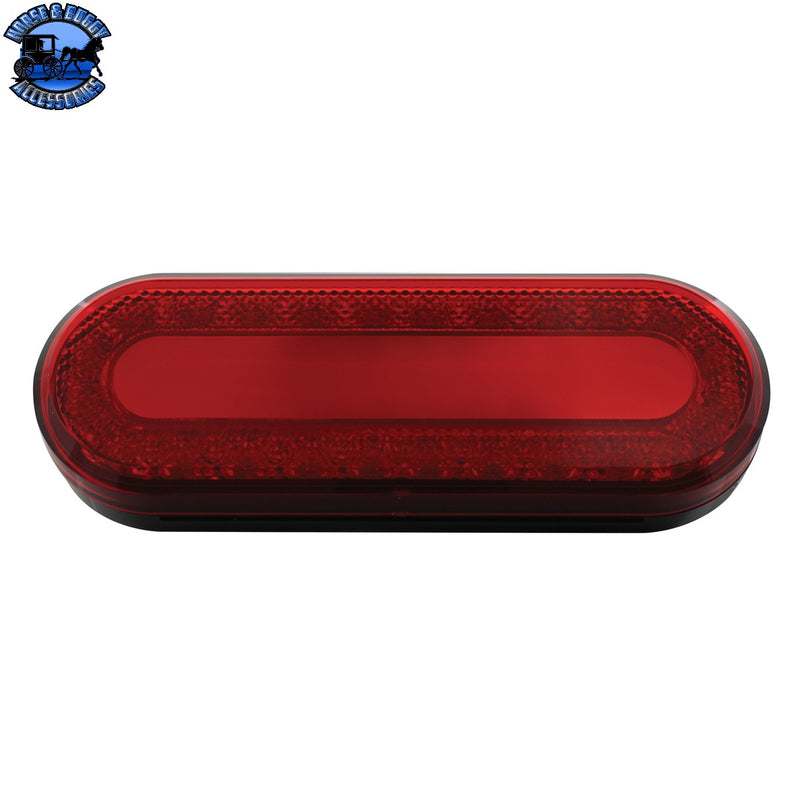 UP-36656 24 LED 6" Oval Mirage Light (Stop, Turn & Tail) - Red LED/Red Lens