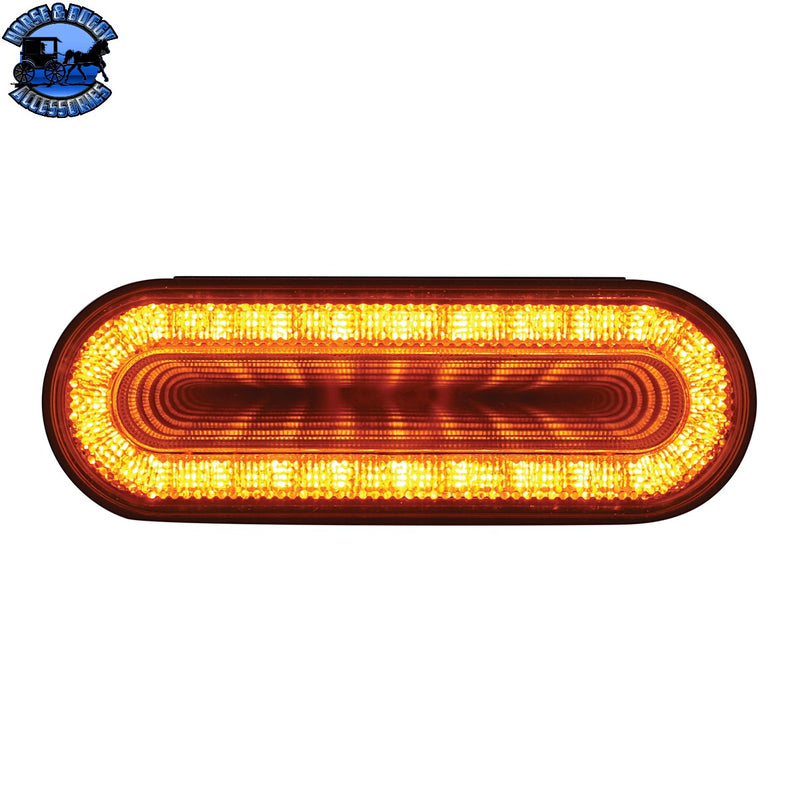 UP-36657 24 LED 6" Oval Mirage Light (Turn Signal) - Amber LED/Amber Lens