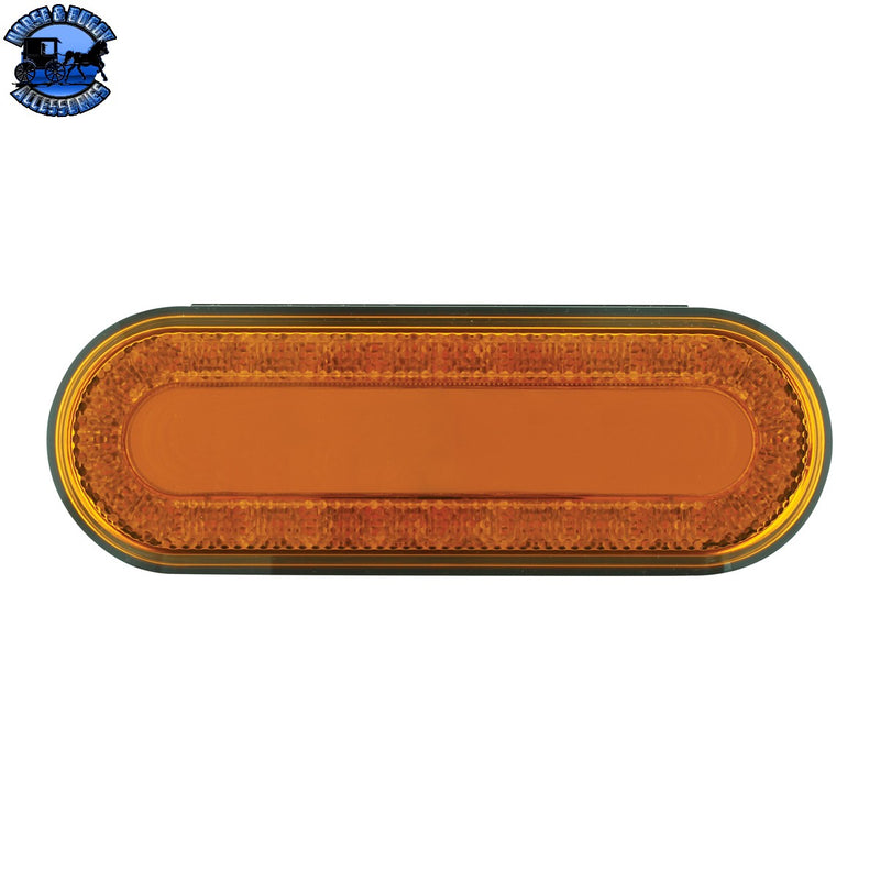 UP-36657 24 LED 6" Oval Mirage Light (Turn Signal) - Amber LED/Amber Lens