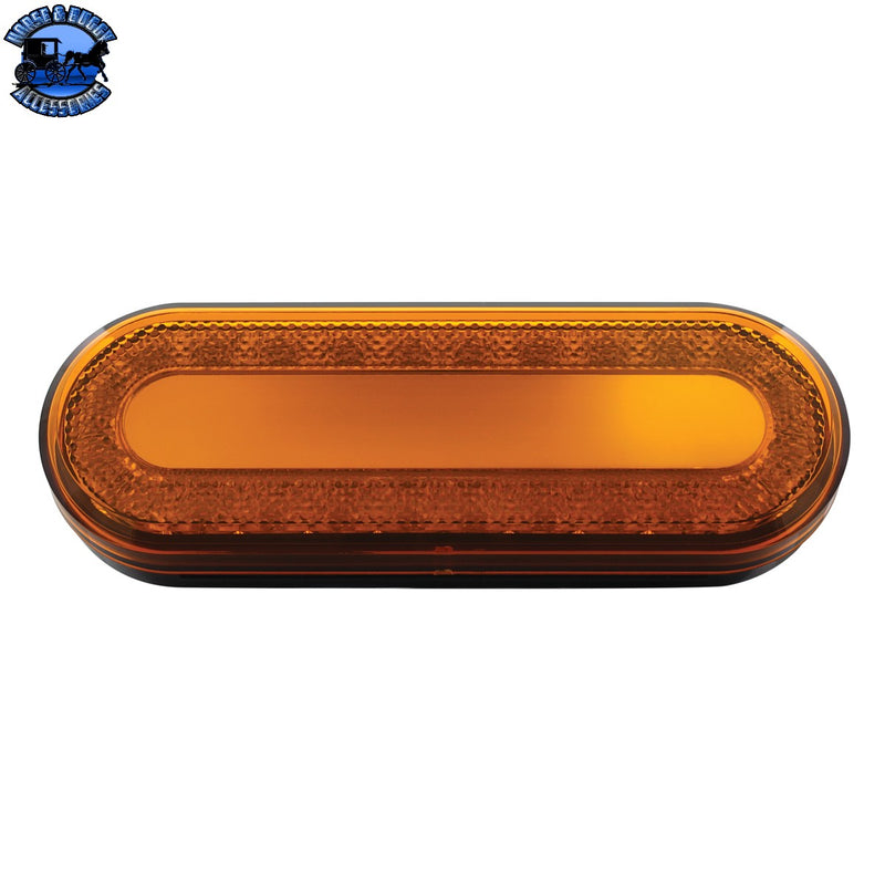 UP-36657 24 LED 6" Oval Mirage Light (Turn Signal) - Amber LED/Amber Lens