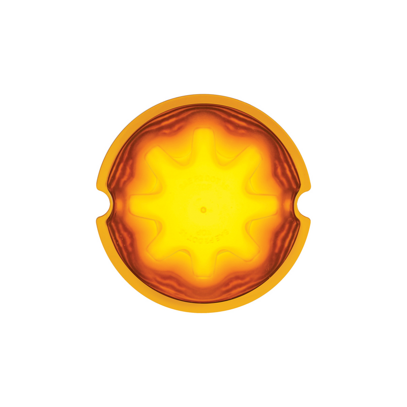 UP-36658 9 LED Dual Function GloLight Watermelon Cab/Auxiliary Light - Amber LED / Amber Lens