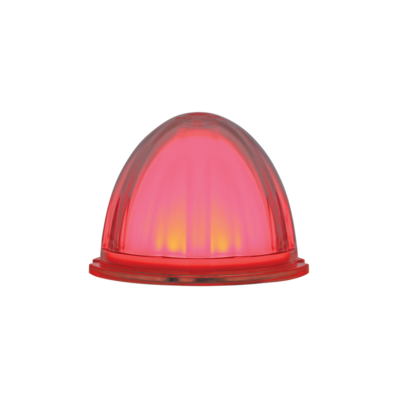 UP-36661 9 LED Dual Function GloLight Watermelon Cab/Auxiliary Light - Red LED/Clear Lens