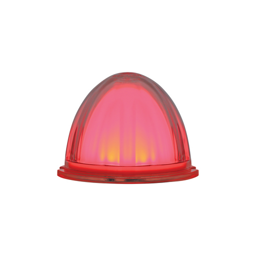 UP-36661 9 LED Dual Function GloLight Watermelon Cab/Auxiliary Light - Red LED/Clear Lens