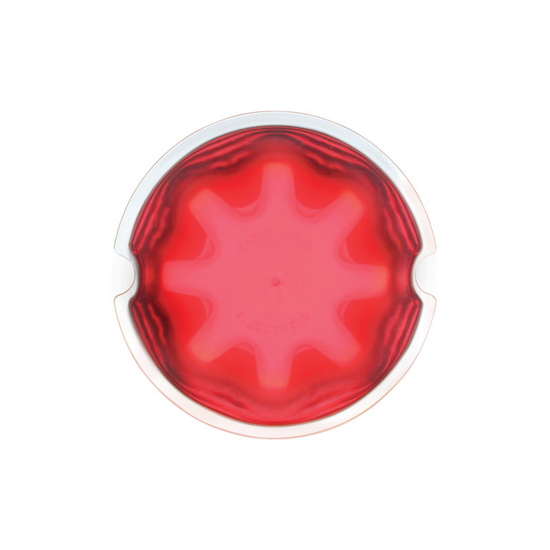 UP-36661 9 LED Dual Function GloLight Watermelon Cab/Auxiliary Light - Red LED/Clear Lens