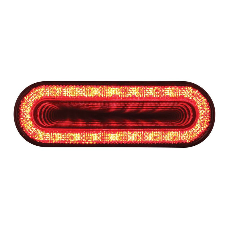 24 LED 6" Oval Mirage Light (Stop, Turn & Tail) - Red LED/Clear Lens #36664 Light Goldenrod