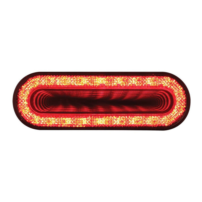 Light Goldenrod 24 LED 6" Oval Mirage Light (Stop, Turn & Tail) - Red LED/Clear Lens #36664