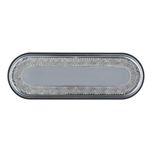 Dark Gray 24 LED 6" Oval Mirage Light (Stop, Turn & Tail) - Red LED/Clear Lens #36664