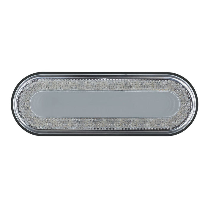 Dark Gray 24 LED 6" Oval Mirage Light (Stop, Turn & Tail) - Red LED/Clear Lens #36664