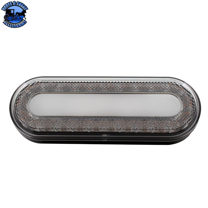 UP-36665 24 LED 6" Oval Mirage Light (Turn Signal) - Amber LED/Clear Lens