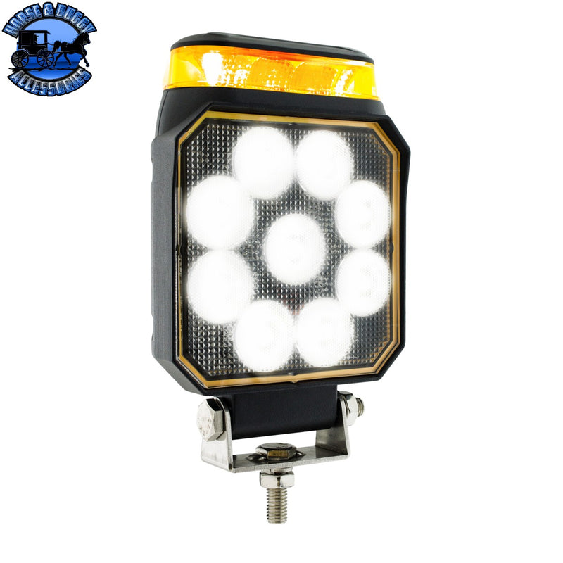 UP-36706 High Power 9 LED Work Light With Amber Strobe Light