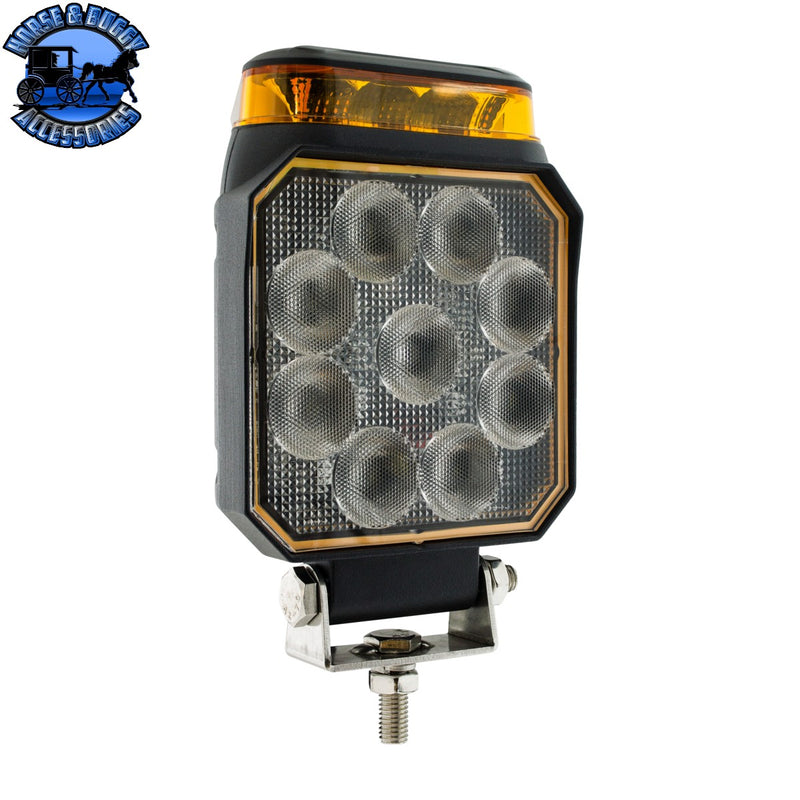 UP-36706 High Power 9 LED Work Light With Amber Strobe Light
