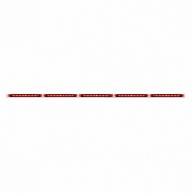 94" Stainless Steel Light Bracket - 19 LED 17-1/4" Light Bar x 5 With Red LED/Red Lens