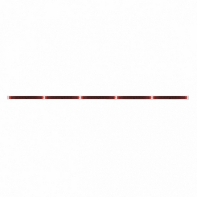94" Stainless Steel Light Bracket - 19 LED 17-1/4" Light Bar x 5 With Red LED/Red Lens