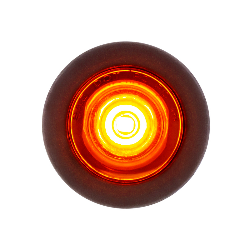 UP-36743B 1 LED Mini Clearance Light Amber LED With Amber Lens With Rubber Grommet (Bulk)