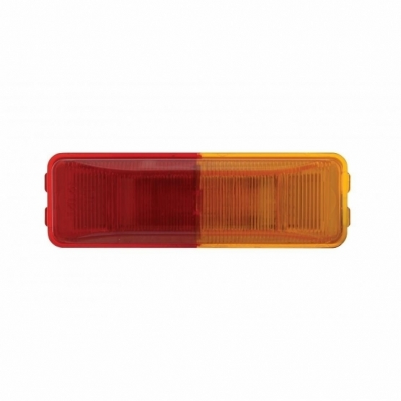Luz de montaje en guardabarros rectangular de 6 LED (liquidación/marcador) con lente ámbar y roja (a granel)