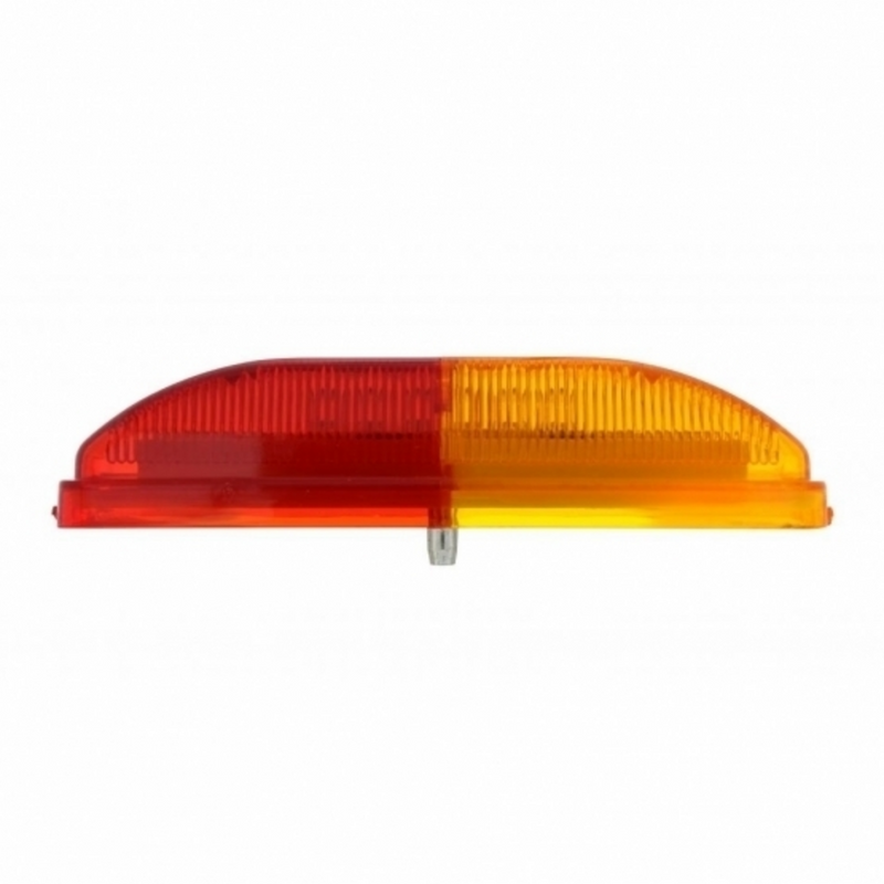 Luz de montaje en guardabarros rectangular de 6 LED (liquidación/marcador) con lente ámbar y roja (a granel)